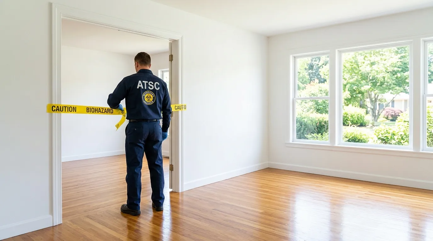 Certified biohazard cleanup crew performing Decomposition Cleanup in New Brunswick